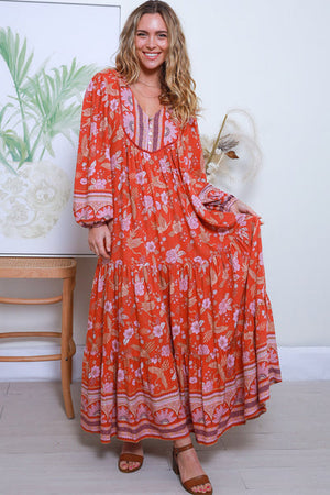 IB JAYLAH LONG SLEEVE MAXI DRESS