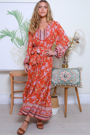 IB JAYLAH LONG SLEEVE MAXI DRESS
