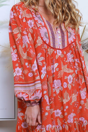 IB JAYLAH LONG SLEEVE MAXI DRESS