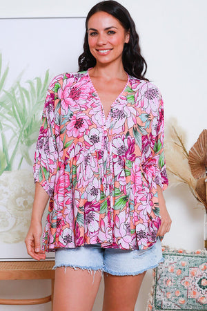 IB SOLANA 3/4 SLEEVES TOP