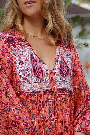 Olivia 3/4 Sleeve Midi Dress