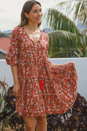 SKYLAR BUTTON FRONT MINI DRESS
