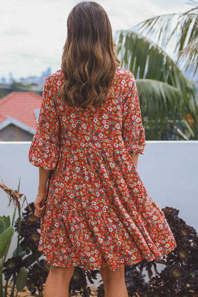 SKYLAR BUTTON FRONT MINI DRESS