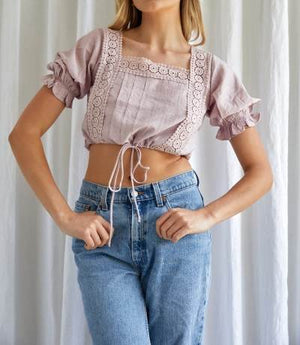 INDI MOLLY TOP SQUARE NECK LINE