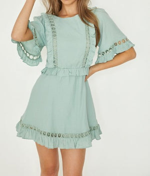 INDI GEOMETRIC LACE DRESS