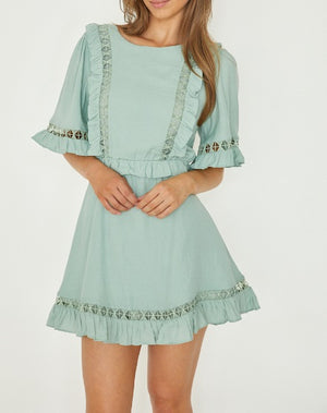 INDI GEOMETRIC LACE DRESS