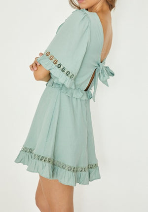INDI GEOMETRIC LACE DRESS