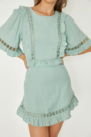 INDI GEOMETRIC LACE DRESS