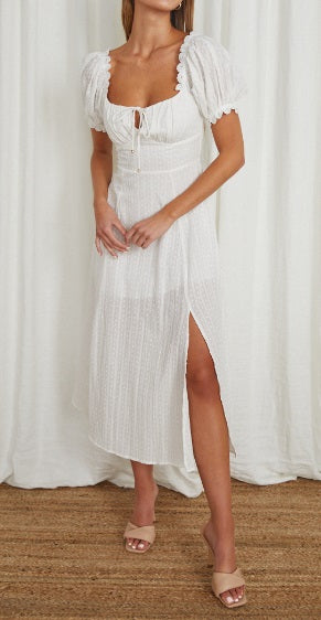 OFF SHOULDER SNOW WHITE DRESS