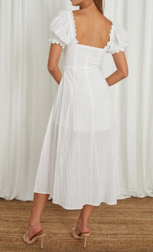 OFF SHOULDER SNOW WHITE DRESS