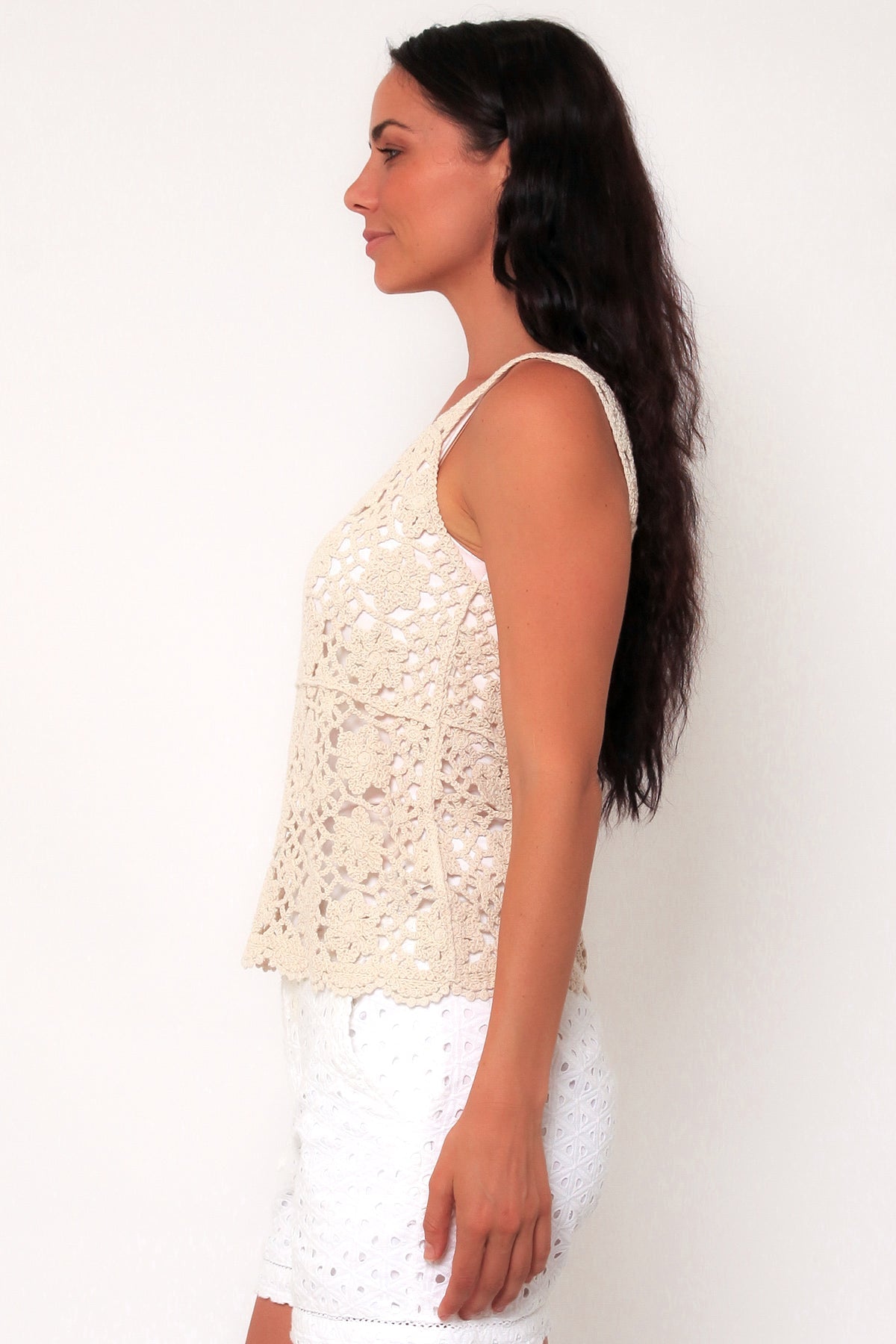 IB BOHO CROCHET  SINGLET TOP