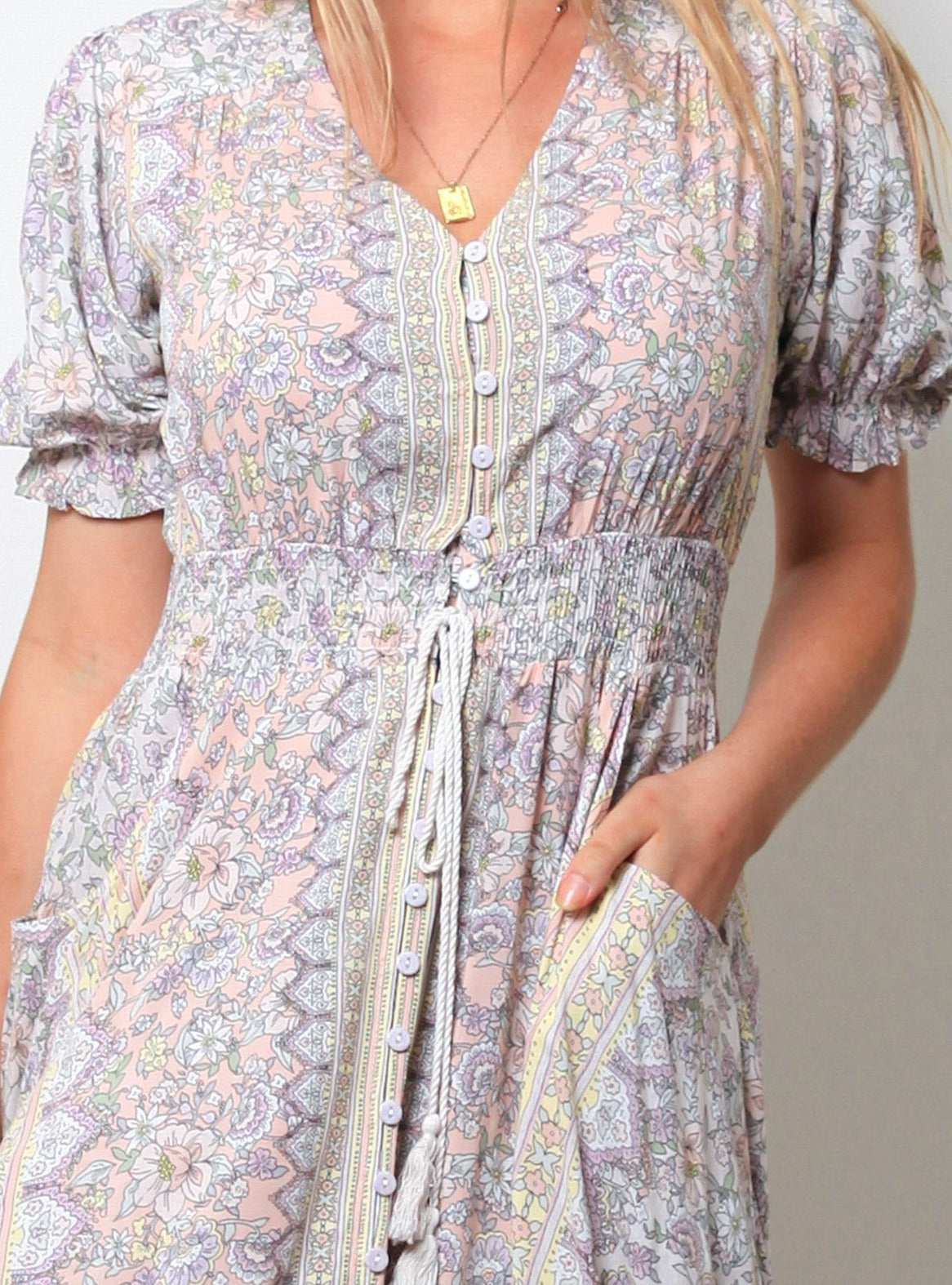 Cloria Flounce Maxi Dress