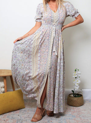 Cloria Flounce Maxi Dress