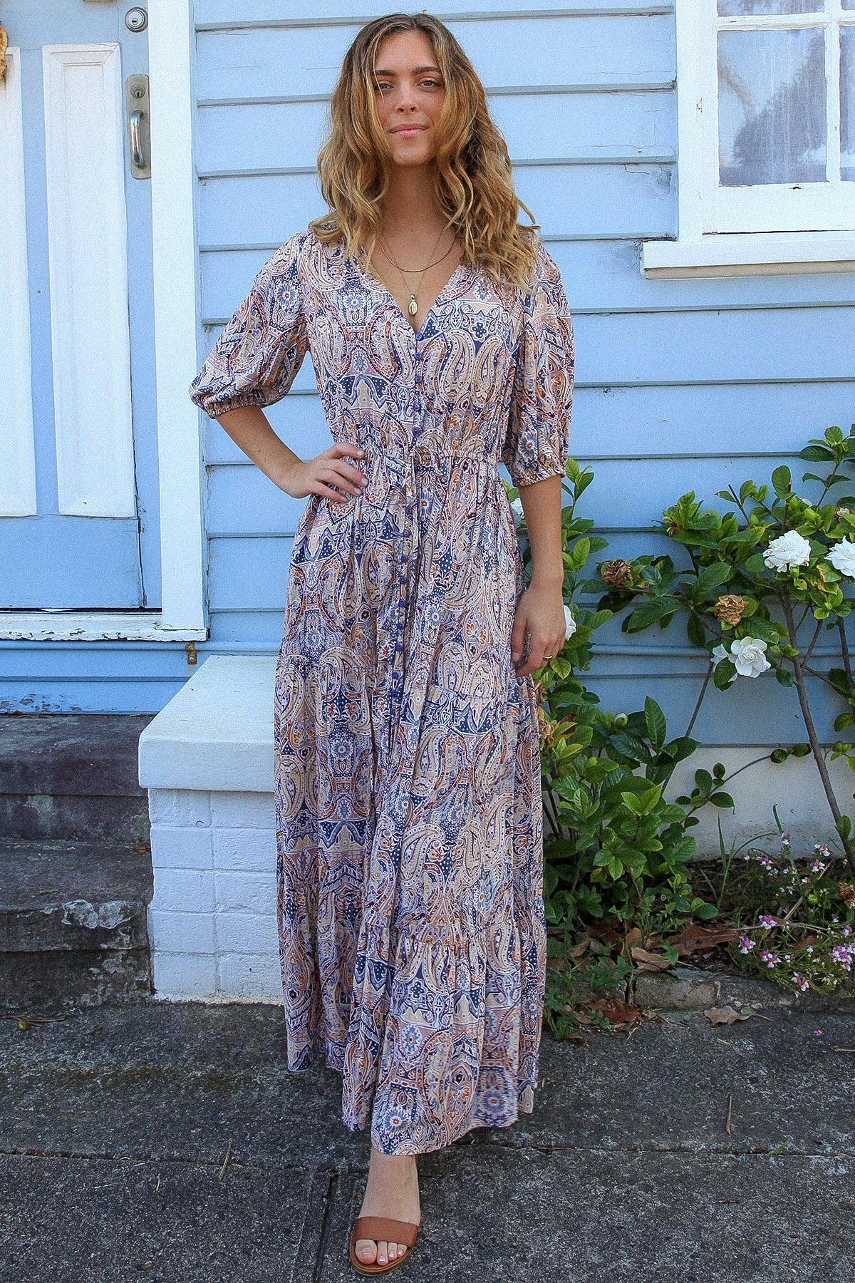 Eleanor 1/2 Sleeve Maxi Dress