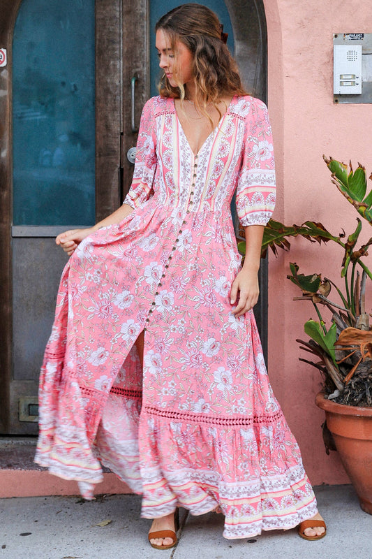 Madeline 1/2 Sleeve Maxi Dress