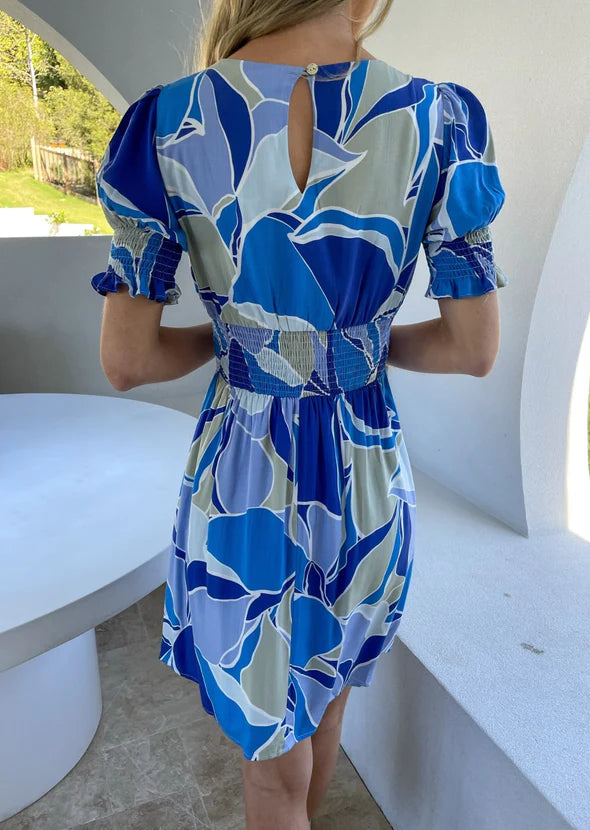 MYLK SHYLA BOW DRESS - AZURE