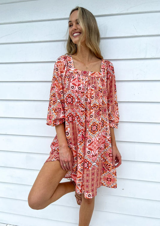 #Rae Shift Mini Dress Marrakech