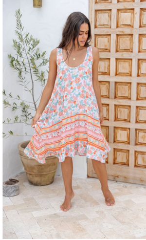 #Flowerchild Strappy Midi Dress